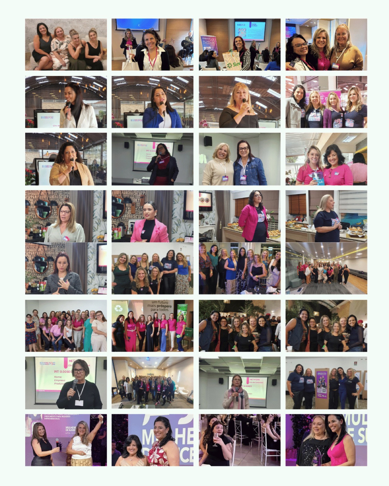 Mulheres empreendedoras da rede Mulheres de Sucesso ABC em momento de networking